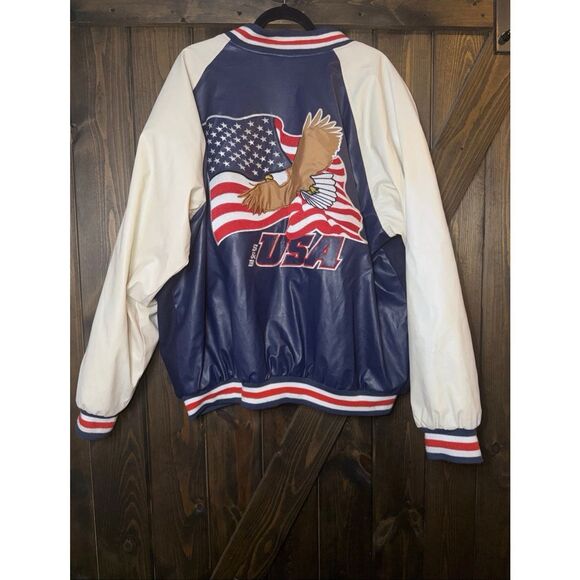 Vintage Steve & Barrys USA Eagle Varsity Bomber Letterman Jacket - Picture 2 of 9